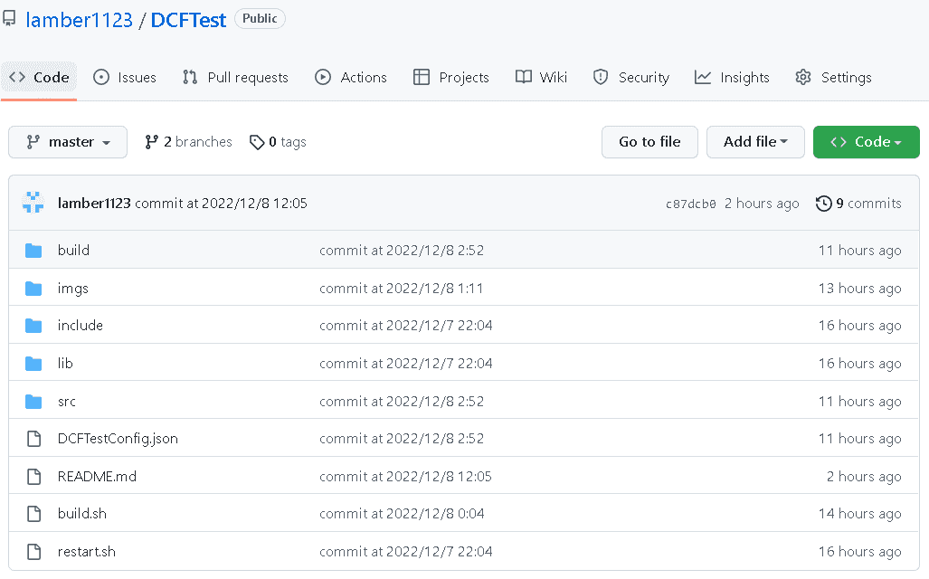 DCFTest在GitHub上的仓库